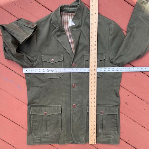 Brooks Brothers Outerwear Green Chore Barn Hunting Field Coat Jacket Safari Line - Picture 13 of 15